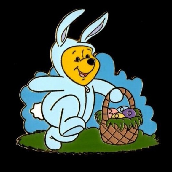 Disney Pastel Enamel Winnie The Pooh Bear Easter Trader Pin - Picture 2 of 5